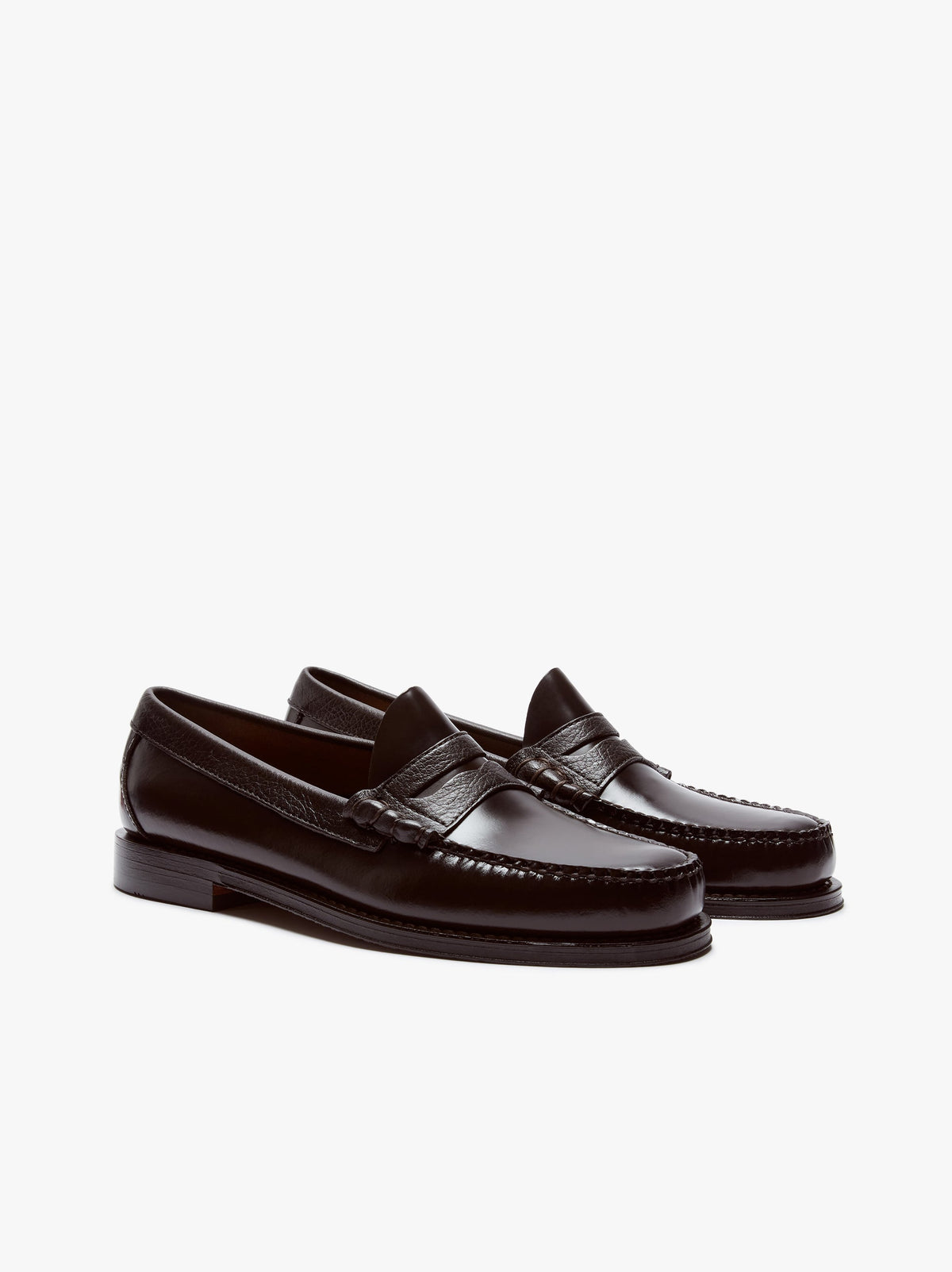 Mocassins Weejuns Larson en cuir marron chocolat - 1