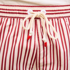 Maillot de bain écru à rayures bordeaux en Seaqual® - 2