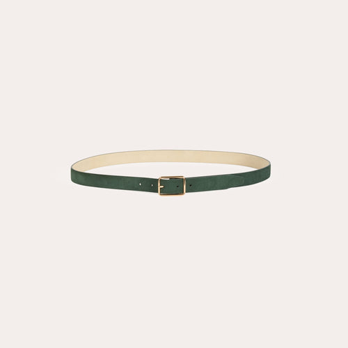Ceinture en cuir suédé verte - 2