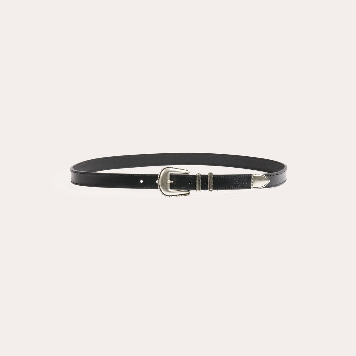 Ceinture western en cuir noir - 2