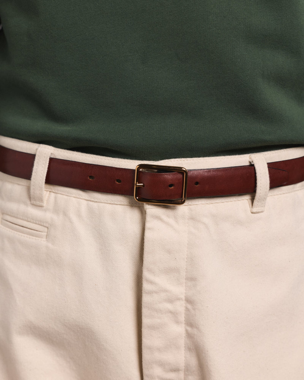 Ceinture réversible noire et bordeaux en cuir de vachette - 2