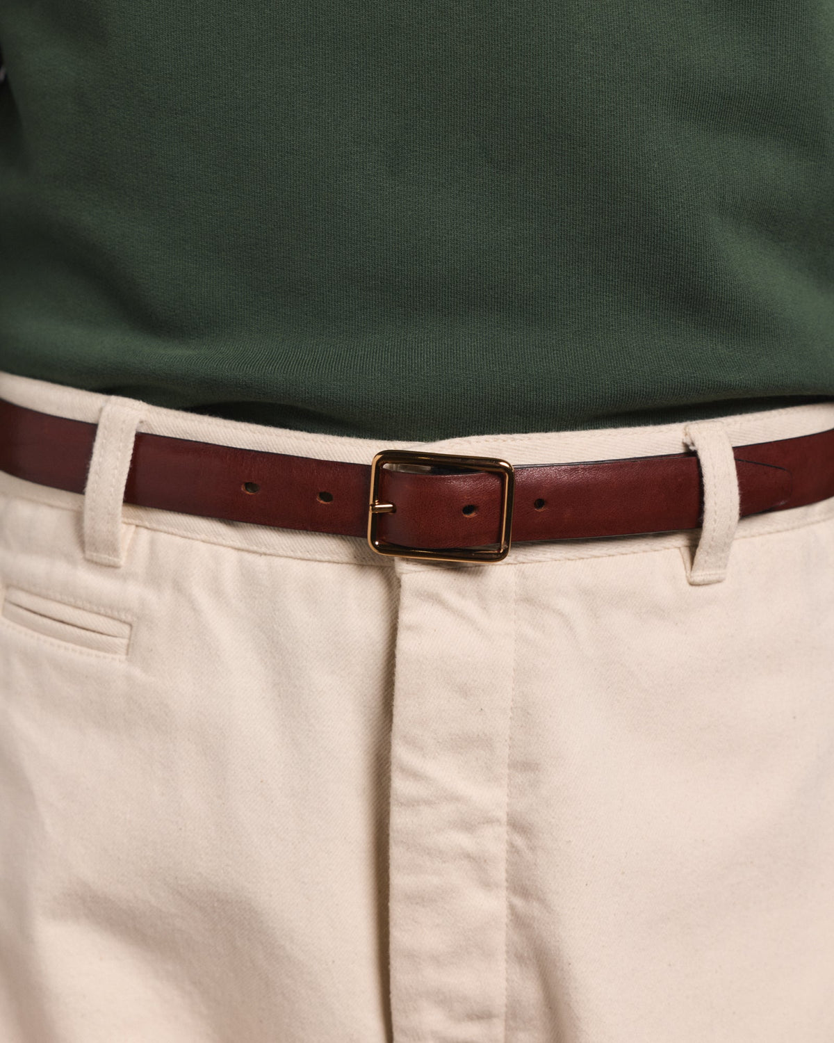 Ceinture réversible noire et bordeaux en cuir de vachette - 2