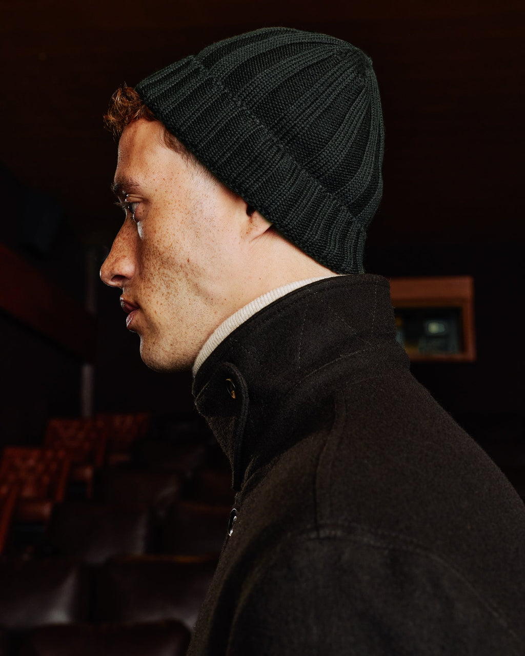 Bonnet en laine bordeaux - 4