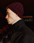 Bonnet en laine bordeaux - 2