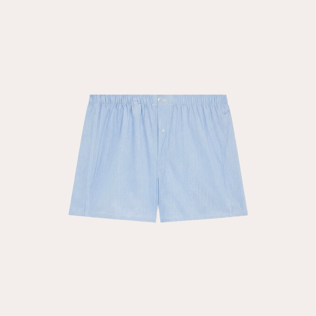 Caleçon en coton bleu clair - 1