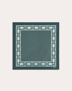 Foulard en soie gris à motif - 4