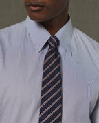 Chemise en flanelle à chevrons grise chinée - 8