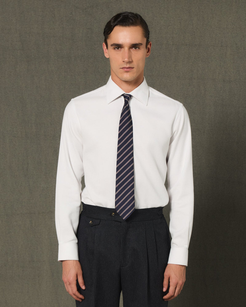 Chemise en flanelle blanche - 1