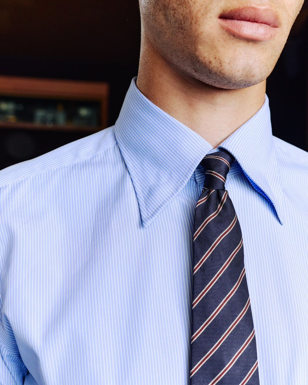 Chemise en flanelle à chevrons grise chinée - 6