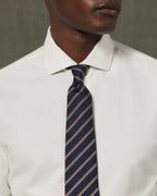 Chemise en coton blanc rayé vert - 6