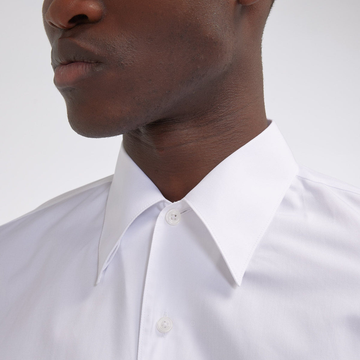Chemise cintrée en popeline double retors blanche - 2