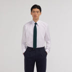 Chemise en popeline double retors blanche - 1
