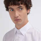 Chemise grande longueur cintrée en popeline blanche - 2