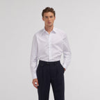 Chemise grande longueur en popeline blanche - 1