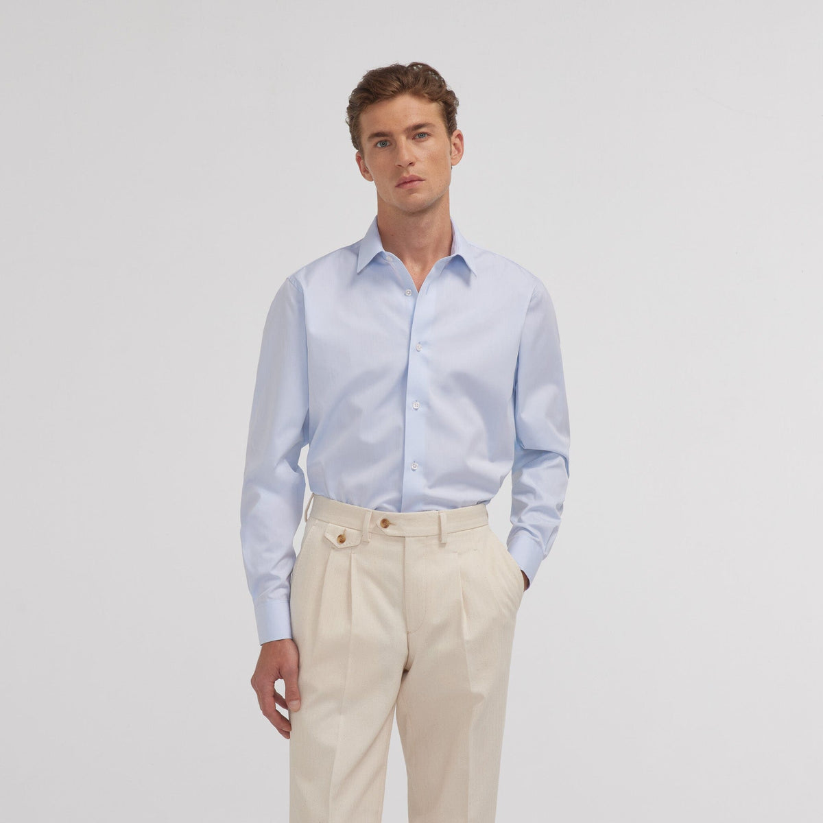 Chemise grande longueur en popeline blanche - 3