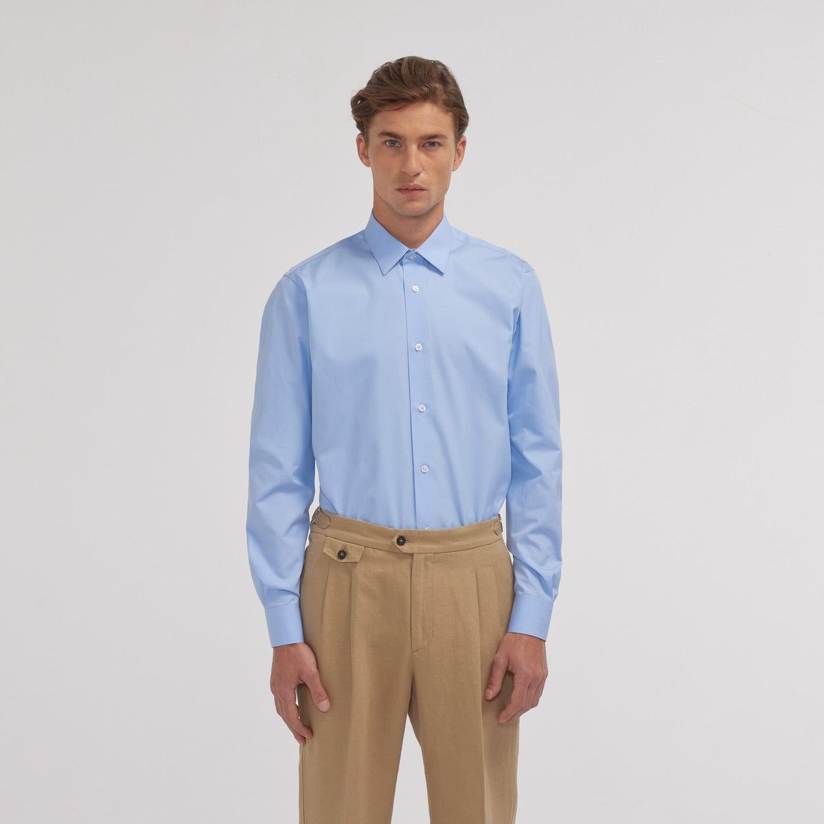 Chemise grande longueur en popeline blanche - 5