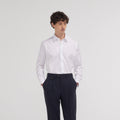 Chemise cintrée en twill blanche - 1