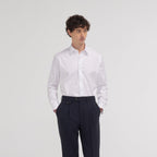 Chemise cintrée en twill blanche - 1