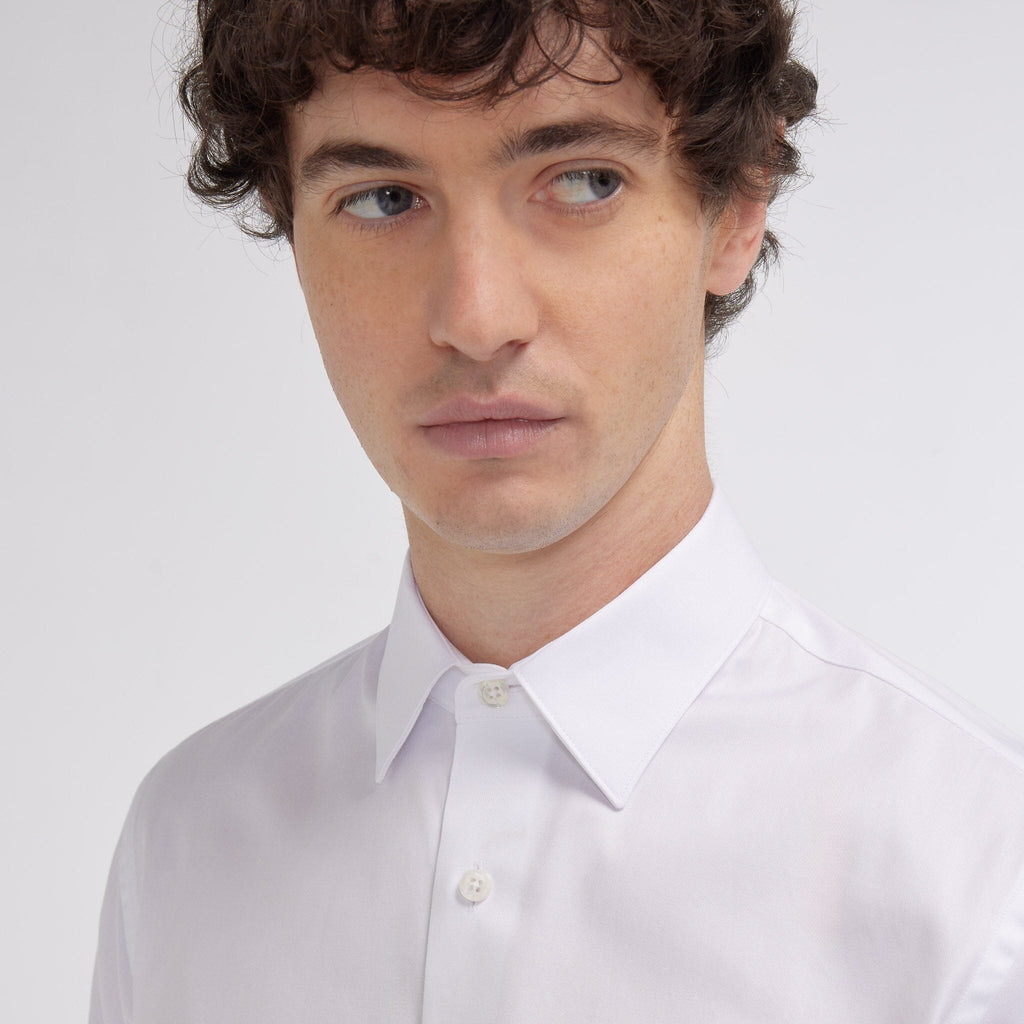 Chemise cintrée en twill blanche - 2