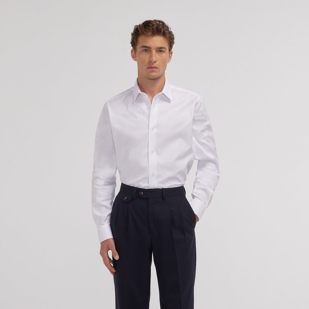 Chemise en dobby blanche - 1
