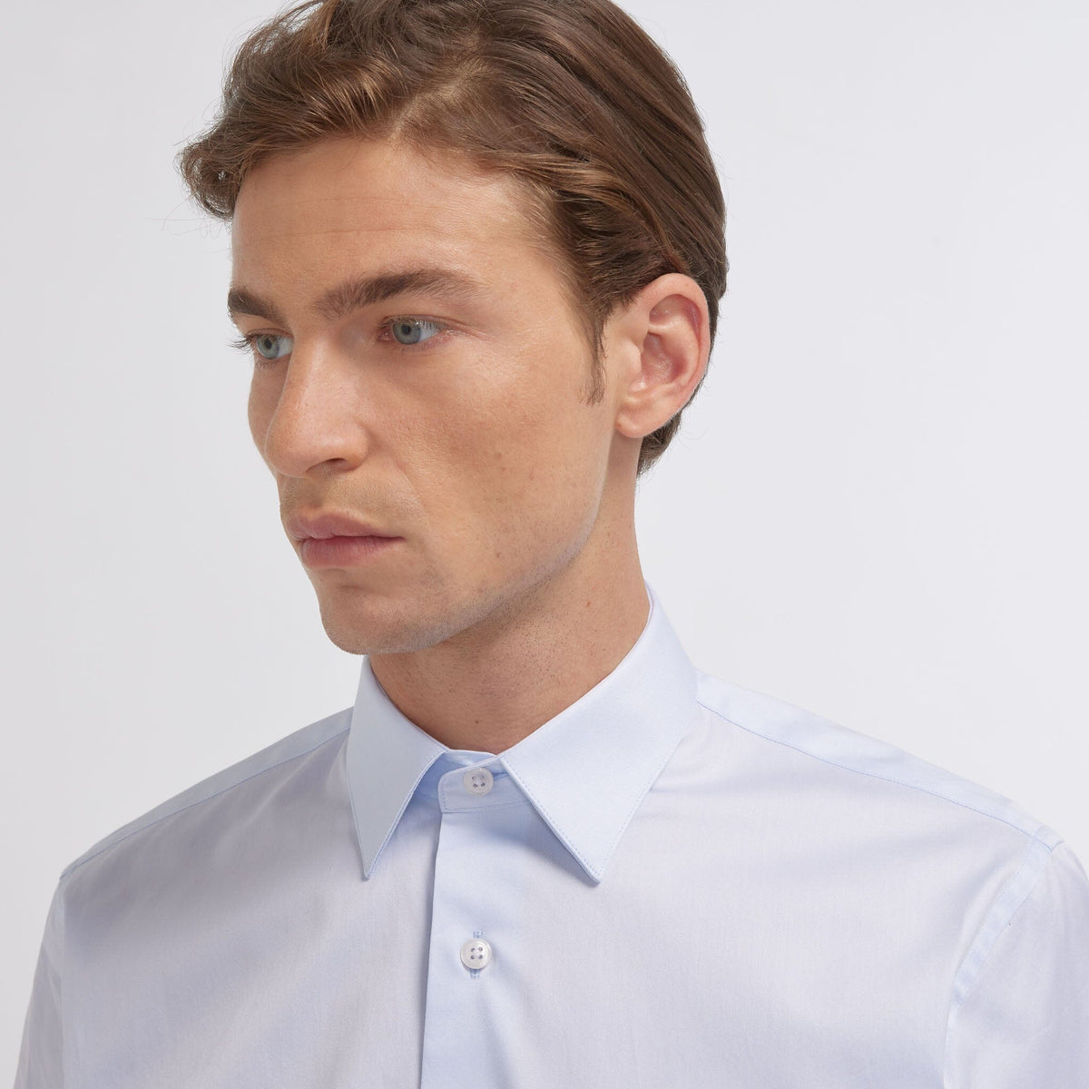 Chemise grande longueur en twill blanche - 6