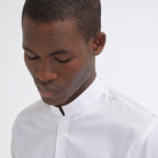 Chemise cintrée en popeline double retors blanche - 2