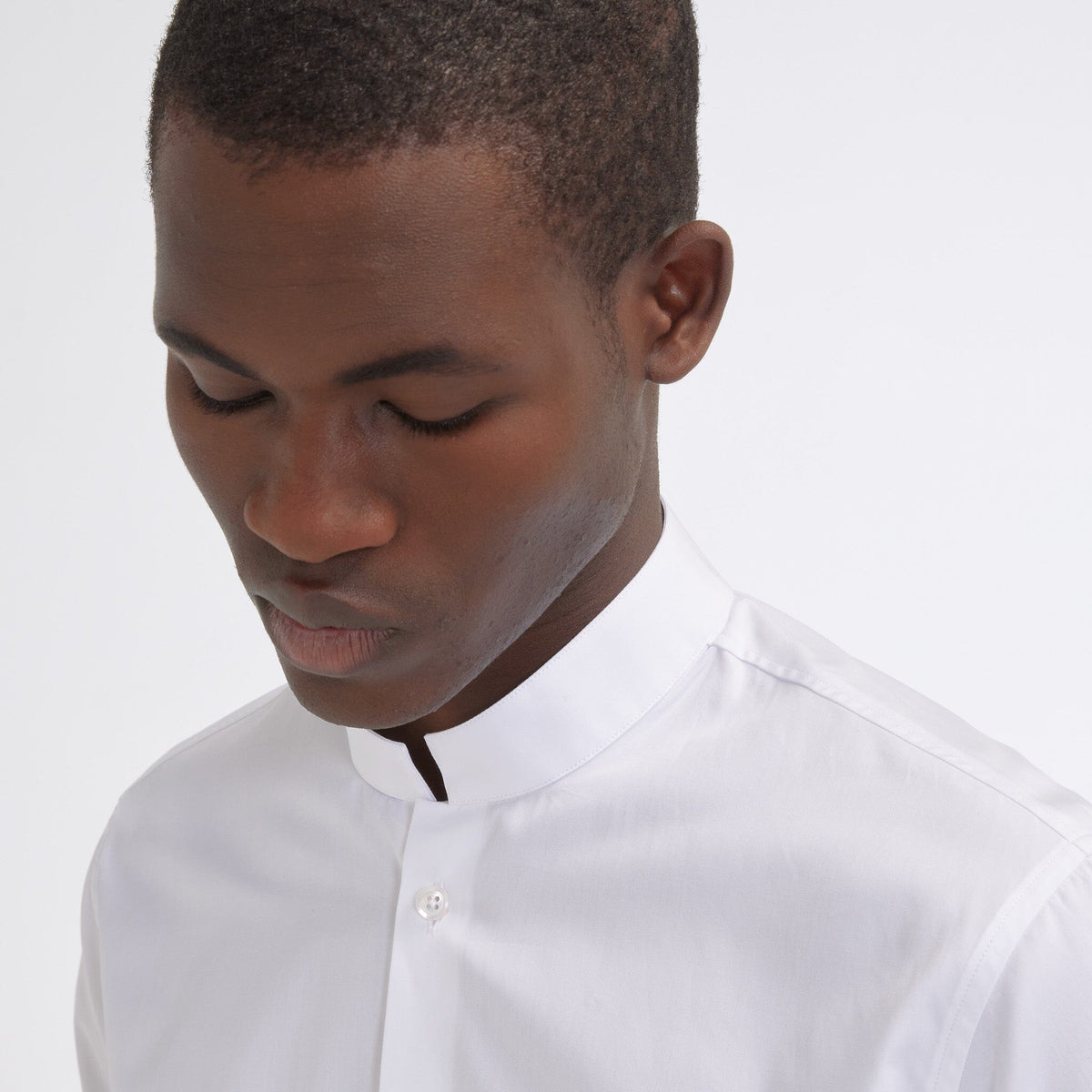 Chemise cintrée en popeline double retors blanche - 2