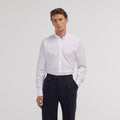 Chemise en popeline double retors blanche - 1