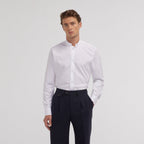 Chemise en popeline double retors blanche - 1