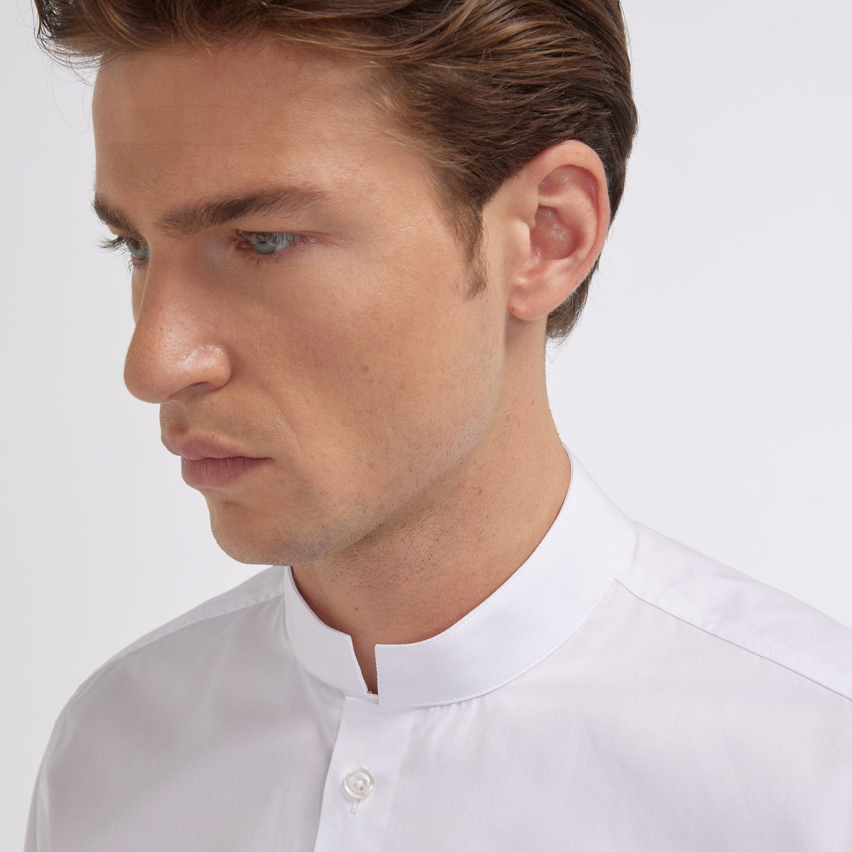Chemise en popeline double retors blanche - 2