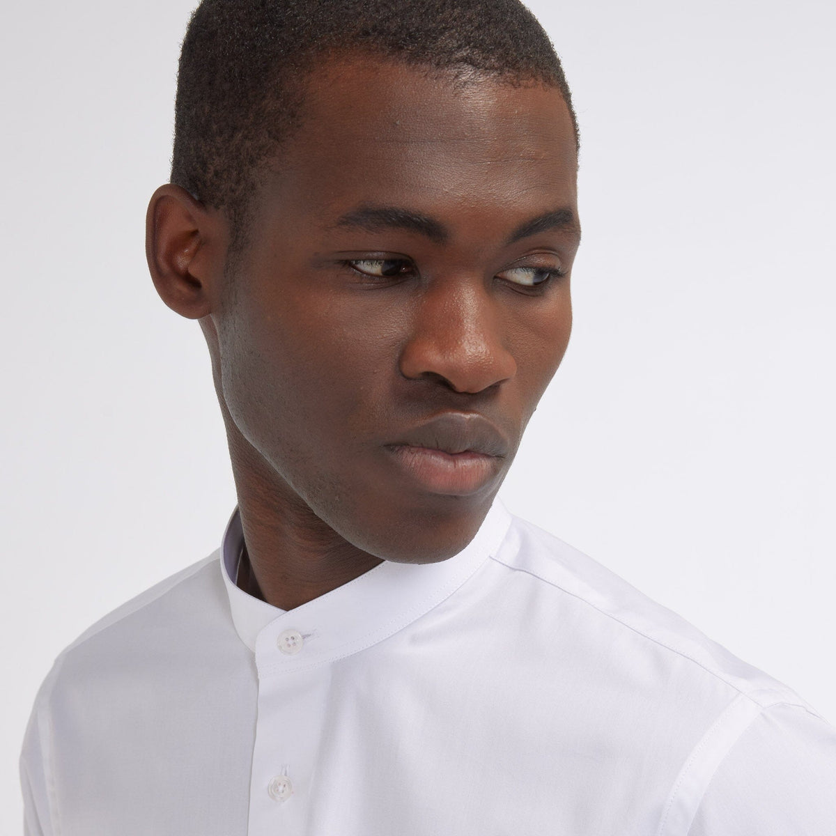 Chemise cintrée en popeline double retors blanche - 2