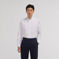 Chemise en popeline double retors blanche - 1