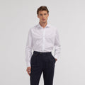 Chemise grande longueur en popeline blanche - 1