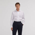 Chemise grande longueur en popeline blanche - 1