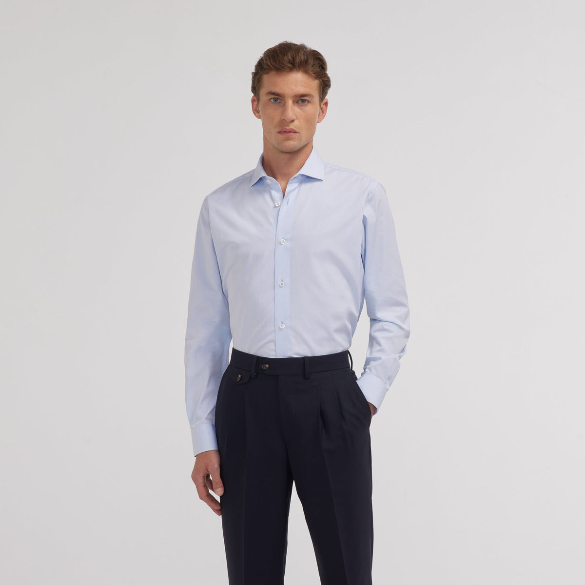 Chemise grande longueur en popeline blanche - 3