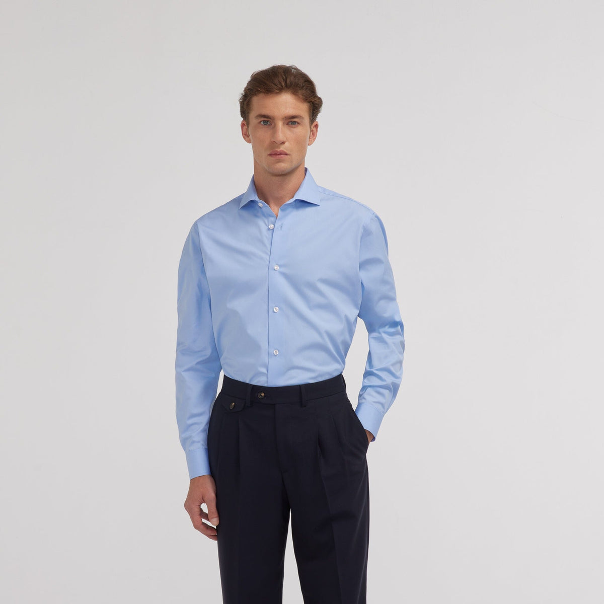 Chemise grande longueur en popeline blanche - 5