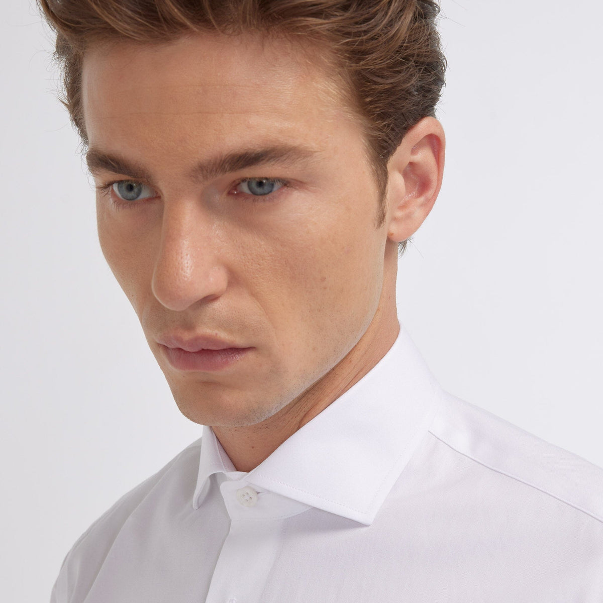 Chemise grande longueur en oxford bleu ciel - 6