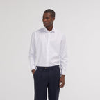 Chemise cintrée en chevron blanche - 1