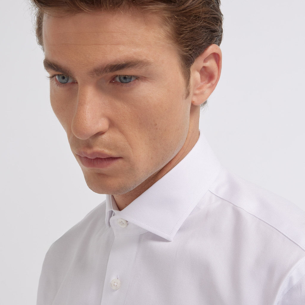 Chemise en dobby blanche - 2