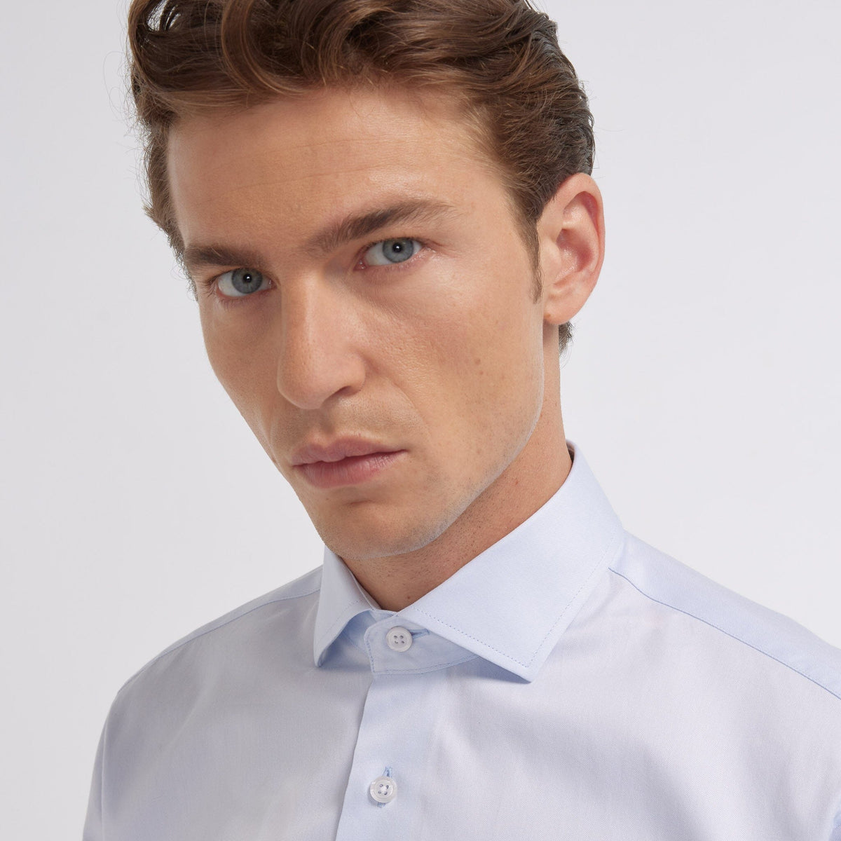 Chemise grande longueur en twill blanche - 6