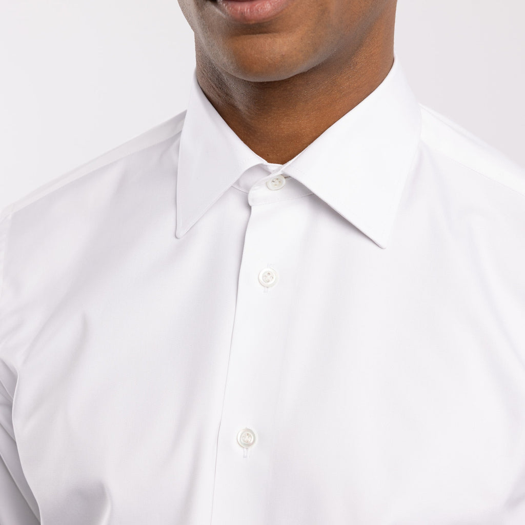Chemise premium Thomas Mason en twill à rayures bleu clair - 6