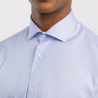 Chemise premium Thomas Mason en twill à rayures bleues - 4