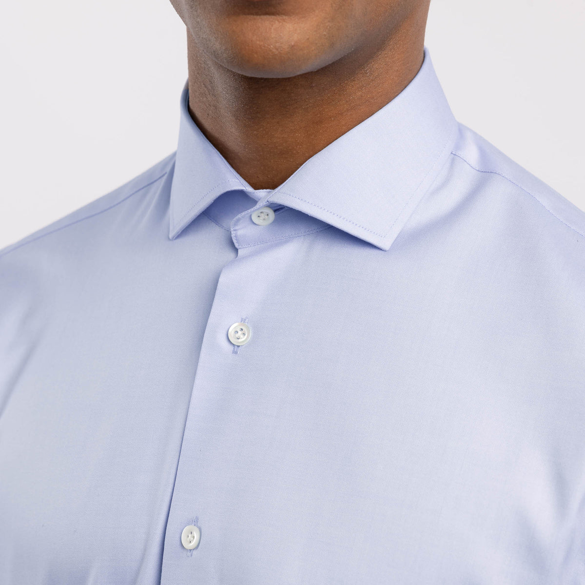 Chemise premium Thomas Mason en twill à rayures bleues - 4