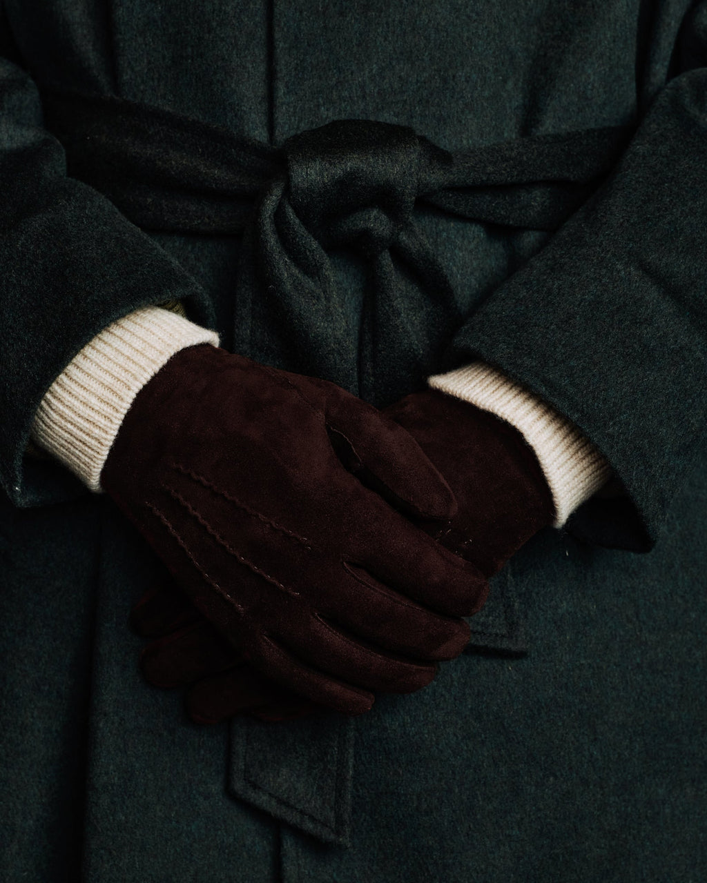 Gants en cuir d'agneau bordeaux - 2