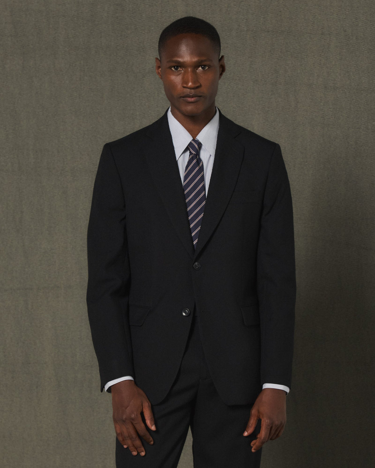 Veste en flanelle de laine grise - 3