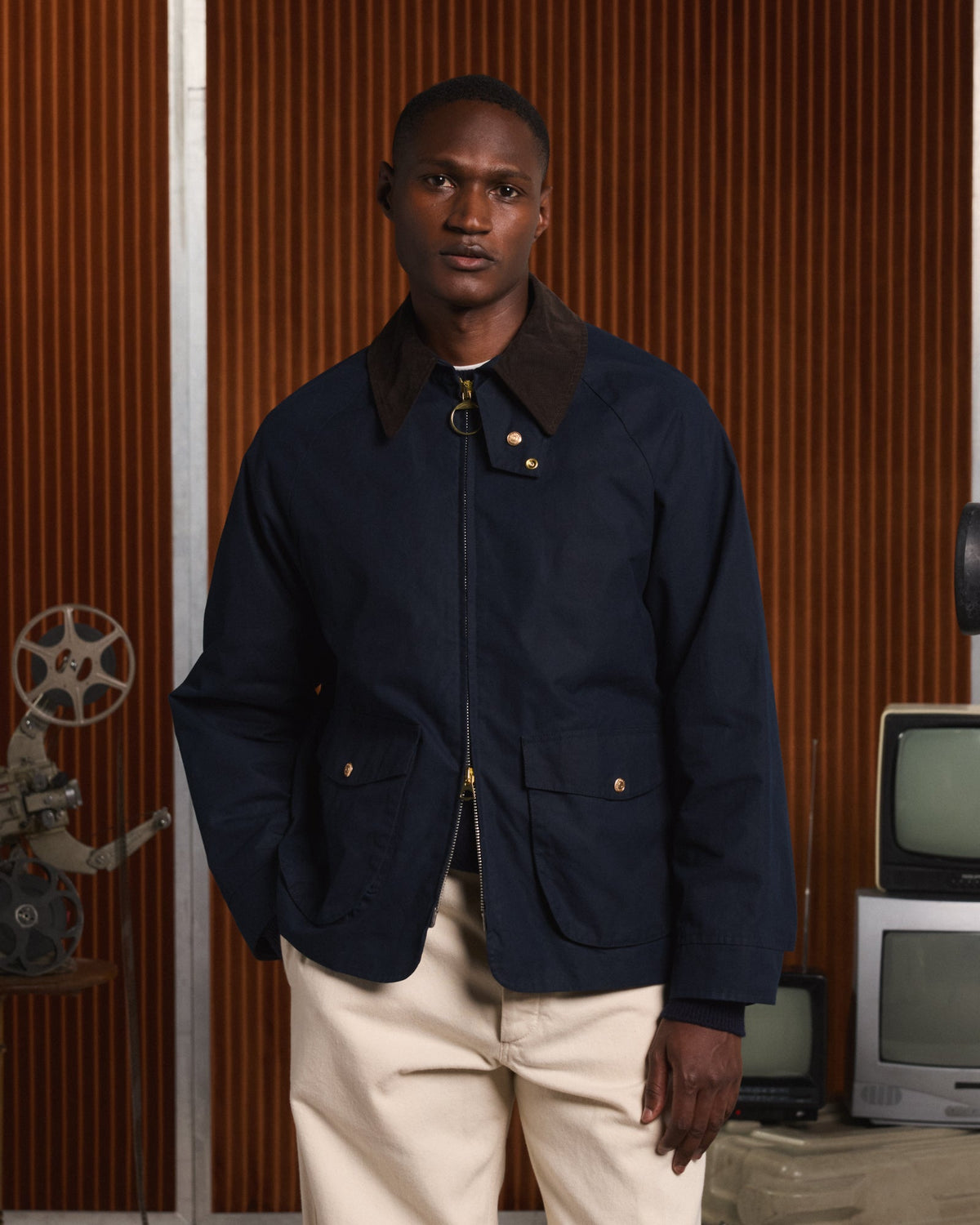 Blouson en coton ciré à motif tartan Black Watch - 3