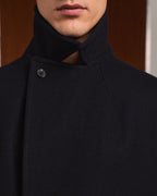 Manteau long croisé en laine vert - 4
