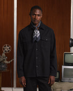 Surchemise en coton noir - 1