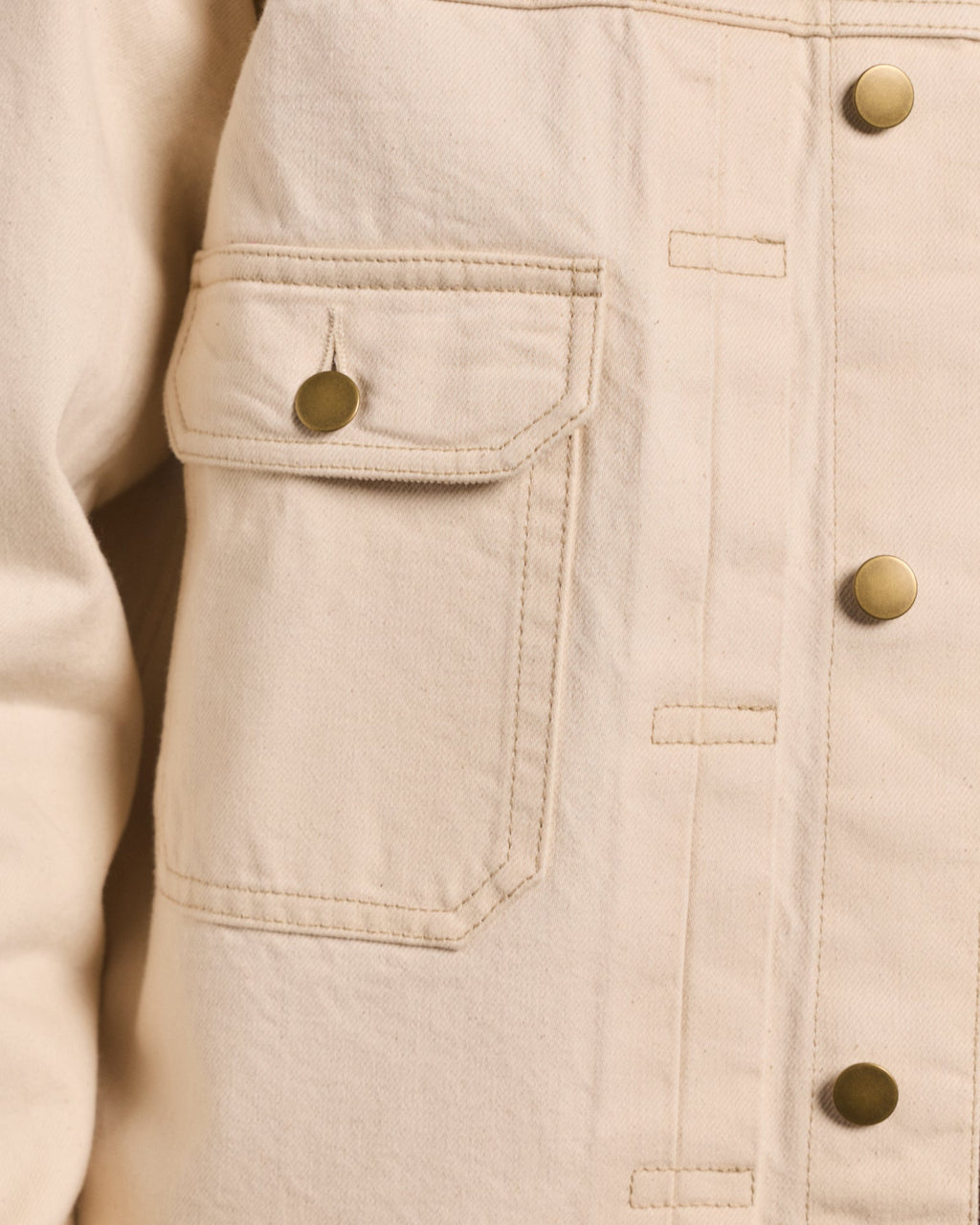 Veste en jean écrue col velours type II - 2