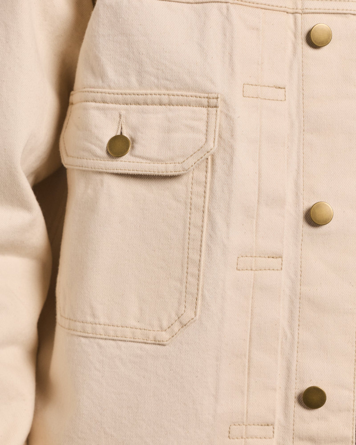 Veste en jean écrue col velours type II - 2